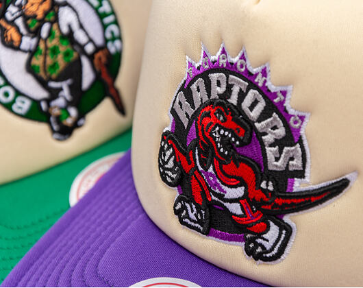 Kšiltovka Mitchell & Ness - NBA Vintage Block Trucker HWC - Toronto Raptors - Cream