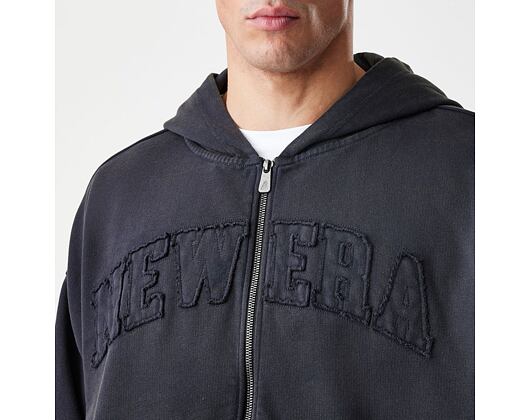 Sweatshirt New Era - Branded Washed Full-Zip Hoody - Black