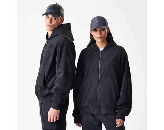 Jacket New Era - NBA Suede Hooded Jacket - LA LAkers - Black