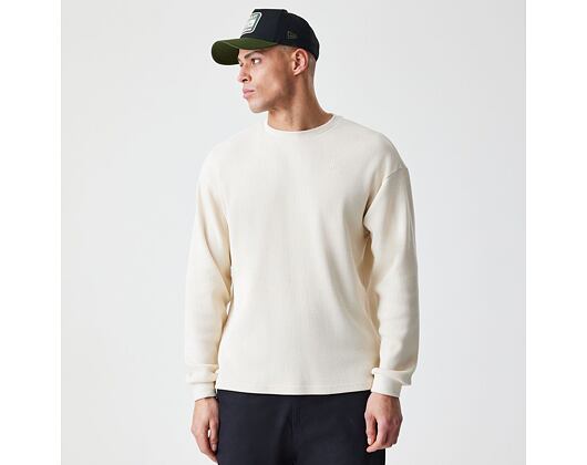 Tee New Era - Branded Longsleeve Waffle Tee - Cream