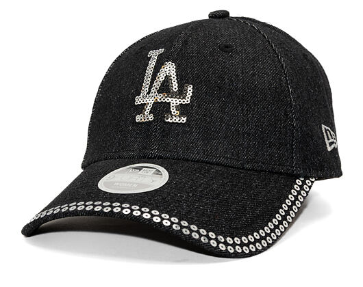 Womens Cap New Era - MLB Sequin 9FORTY - LA Dodgers - Black
