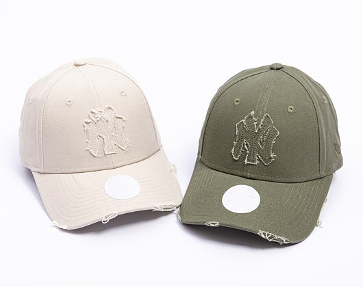Womens Cap New Era - MLB Distressed 9FORTY - NY Yankees - Stone