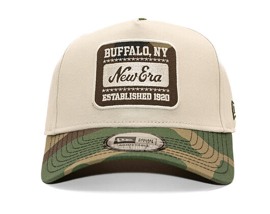 Cap New Era - Branded Camo Patch 9FORTY A-Frame - Stone / Woodland Camo