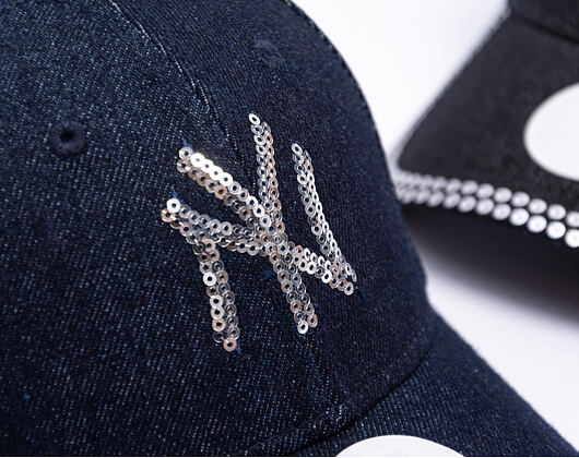 Womens Cap New Era - MLB Womens Distressed 9FORTY - NY Yankees - Blue