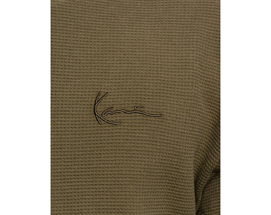 Long Sleeve T-Shirt Karl Kani - Signature Boxy Waffle Longsleeve - Green