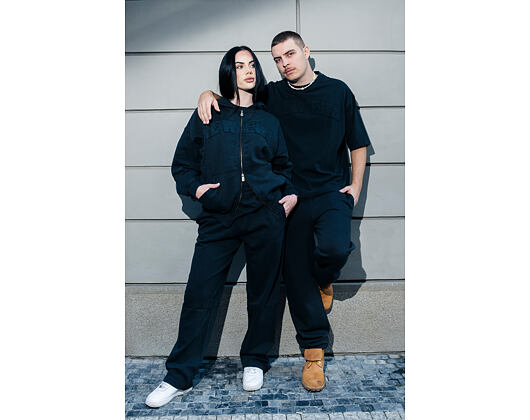 Pants New Era - Branded Washed Straight Sweatpants - Black