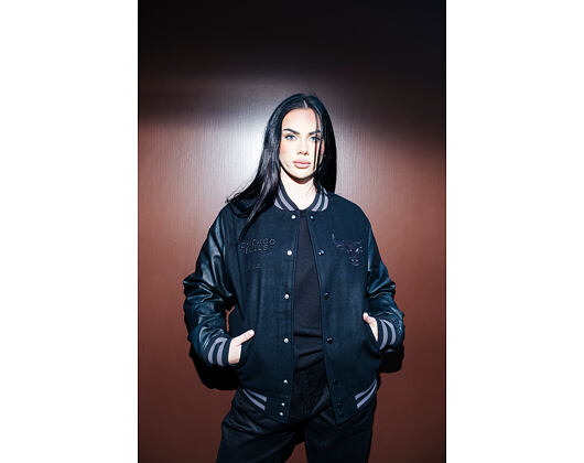 Jacket New Era - NBA Tonal Patch Varsity - Chicago Bulls - Black