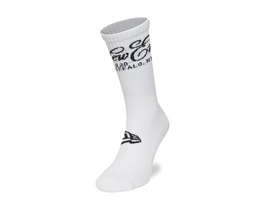Socks New Era - Script Crew Socks 1pk - White / Navy