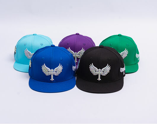 Kšiltovka Reflection Luxury Shine Loud Snapback - Satin Black / White