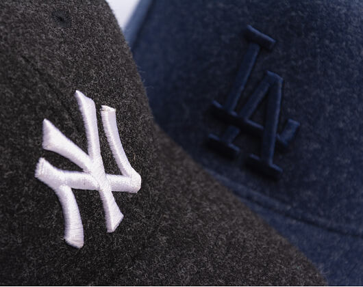 Cap New Era - MLB Melton Wool 9FORTY - NY Yankees - Black / White