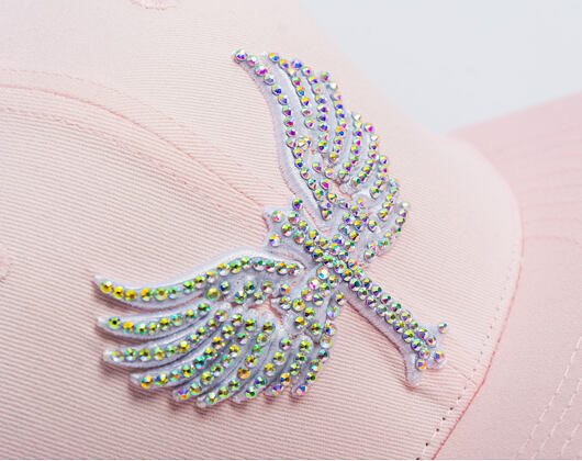 Kšiltovka Reflection Luxury Shine Loud Snapback - Baby Pink/ White