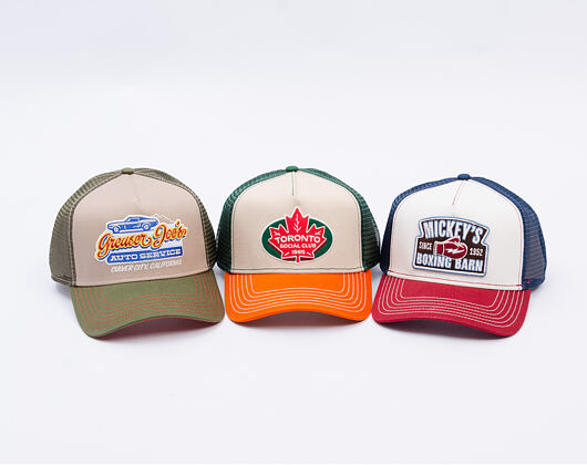 Kšiltovka Stetson - Trucker Cap Boxing Barn - Red / Offwhite