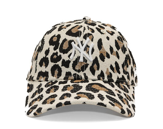 Womens Cap New Era - MLB Leopard Midi 9FORTY - NY Yankees - Camel