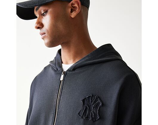 Sweatshirt New Era - MLB Washed Full Zip Hoody - NY Yankees - Black