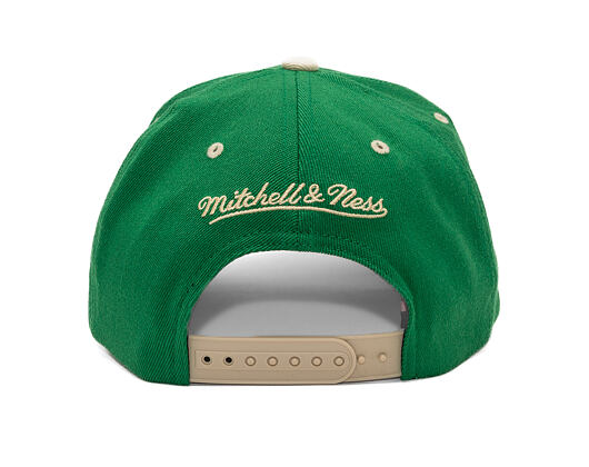 Cap Mitchell & Ness - NBA Team Arch Snapback - Milwaukee Bucks - Green / Beige