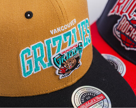 Cap Mitchell & Ness - NBA Team Arch Snapback - Vancouver Grizzlies - Brown / Black