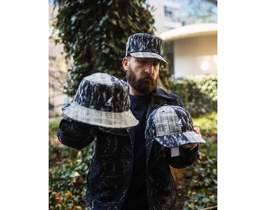 Cap Kangol - TRENDS PACK - Denim Mashup Army Cap - Black Topstitch