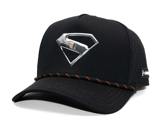 Cap Capslab - Trucker DC Comics - Metal Superman Patch - Black / Silver