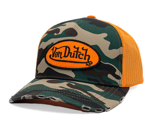 Cap Von Dutch - Trucker - Classic Logo Camo/Orange