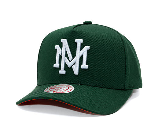 Cap Mitchell & Ness  - Branded Emerald Slam Pro Pinch Snapback - Green/Orange