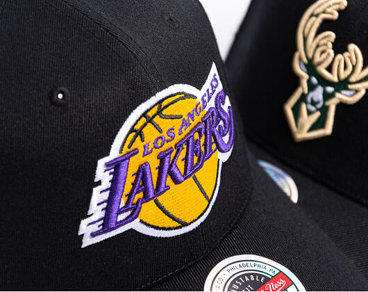 Cap Mitchell & Ness  - NBA Classic Red Snapback Custom Patch - Los Angeles Lakers - Black