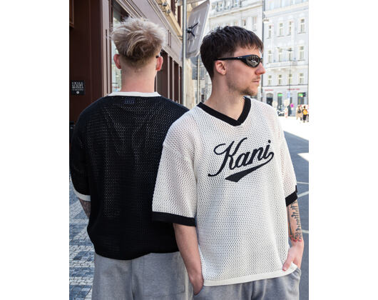 Tee Karl Kani - Cursive Varsity Crochet Boxy T-Shirt White