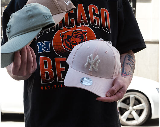 Womens Cap New Era - MLB Linen 9FORTY - NY Yankees - Blush Pink