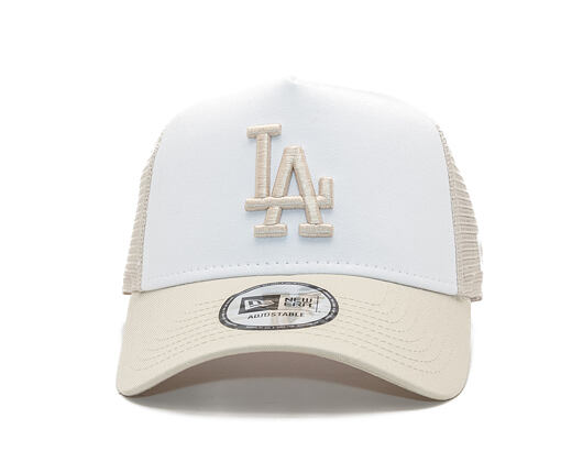 Cap New Era - MLB Essential 9FORTY A-Frame Trucker - LA Dodgers - Stone / White