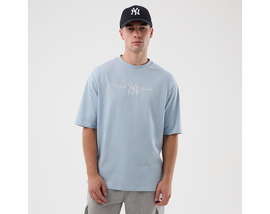 Tee New Era - MLB Script Oversized Tee - NY Yankees - Sky Blue