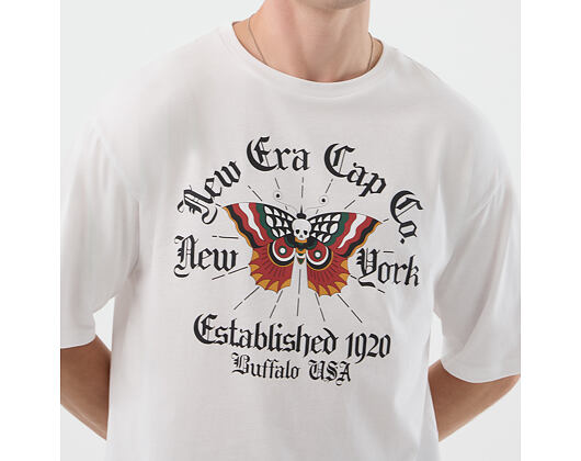 Tee New Era - Branded Oversized Graphic Tee - White