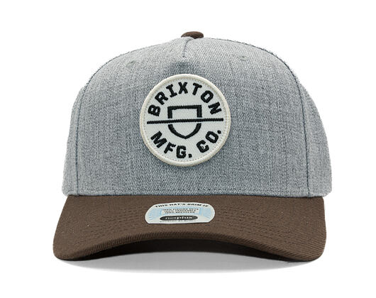 Cap Brixton - Crest C Mp Snapback - Heather Grey/Pinecone Brown