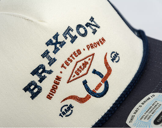 Cap Brixton - Beekman C Np Mp Trucker Hat - Off White/Navy