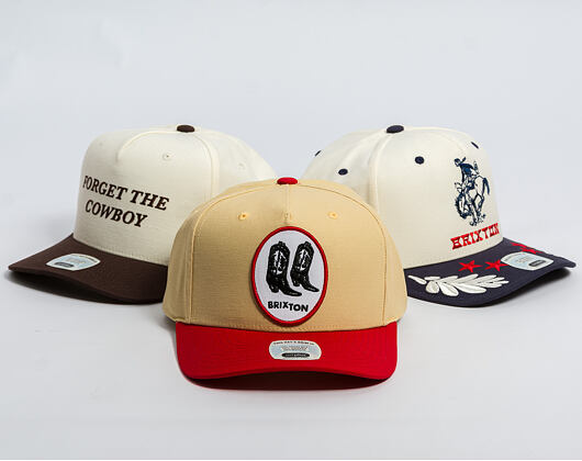 Cap Brixton - Two Boots C Np Mp Snapback - Celestial Yellow/Red