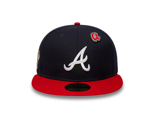 Cap New Era - MLB IMAGE DROP Cooperstown Icon 59FIFTY - Atlanta Braves - Navy / Scarlet