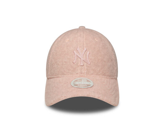 Womens Cap New Era - MLB Winter Borg Teddy 9FORTY M-CROWN - NY Yankees - Blush Pink