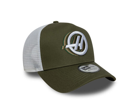 Cap New Era - F1 Seasonal 9FORTY A-Frame Trucker - HAAS F1 - New Olive