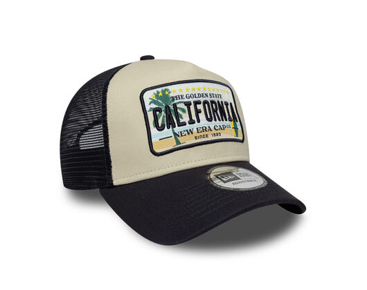 Cap New Era - Branded Licence Plate 9FORTY A-Frame Trucker - Navy / Stone