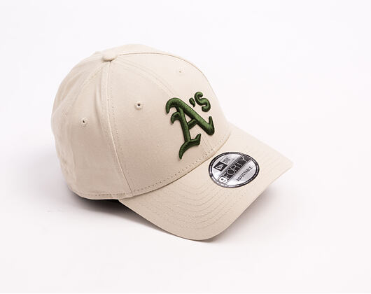 Cap New Era - MLB League Essential 9FORTY - Oakland Athletics - Stone / Dark Green