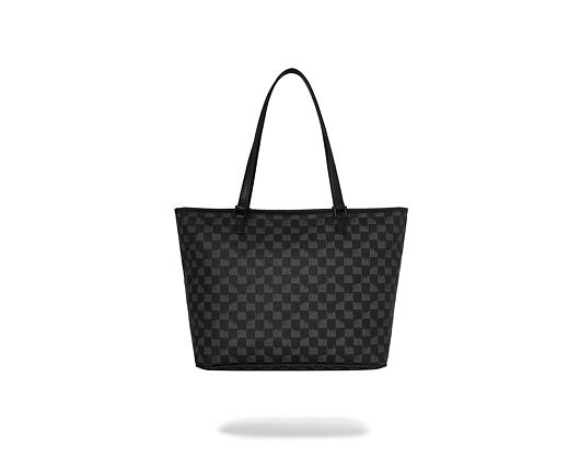 Bag Sprayground - Black And White Drip Check Shark Tote