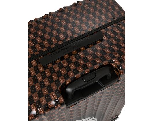Bag Sprayground - Sharks In Paris Wtf Bubble Brown Check Full-Size Luggage