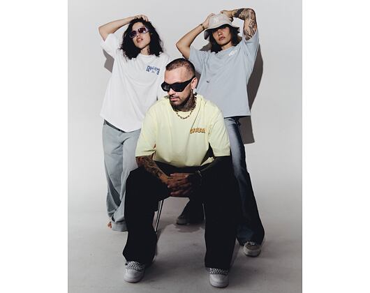 Tee New Era - Branded Block Party Graphic Oversized Tee - Sky Blue
