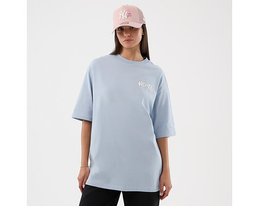 Tee New Era - Branded Block Party Graphic Oversized Tee - Sky Blue
