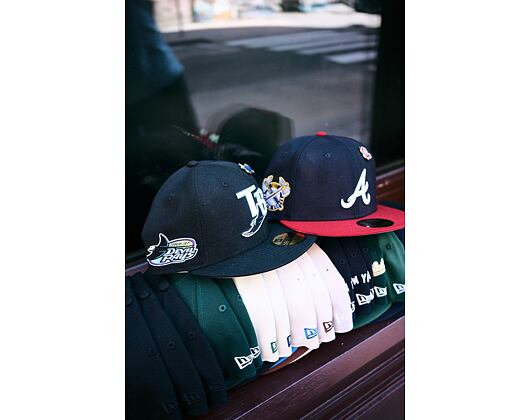 Cap New Era - MLB IMAGE DROP Cooperstown Icon 59FIFTY - Atlanta Braves - Navy / Scarlet