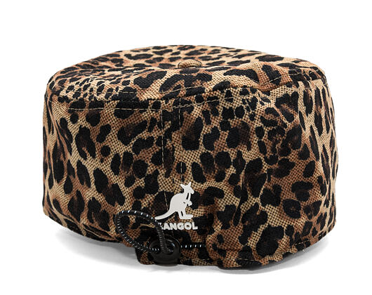 Bucket Hat Kangol - Interlock Pillbox Cap - Leopard Tan