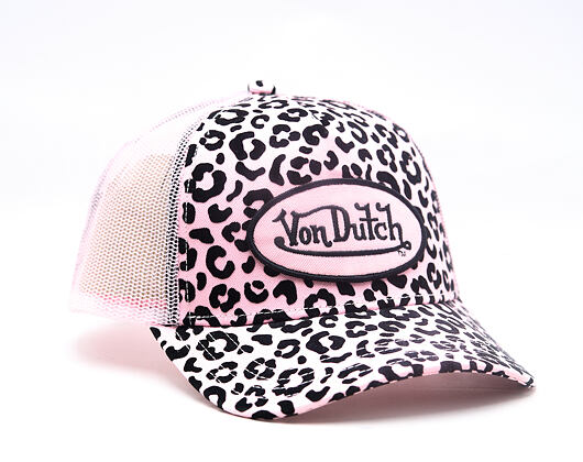 Womens Cap Von Dutch - Baseball - Velvet Print Embroidery - Pink / Camo