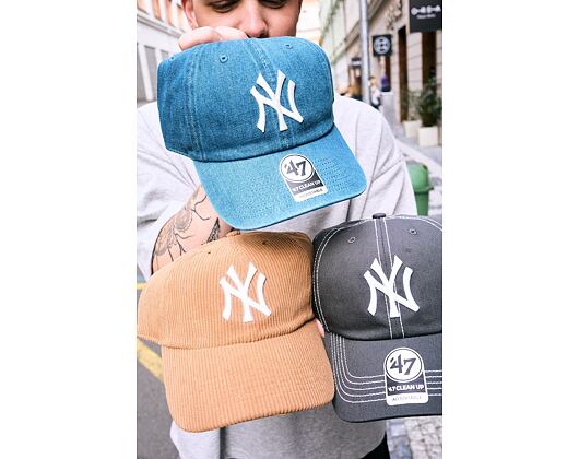 Cap '47 Brand - MLB Thick Cord CLEAN UP - NY Yankees - Camel