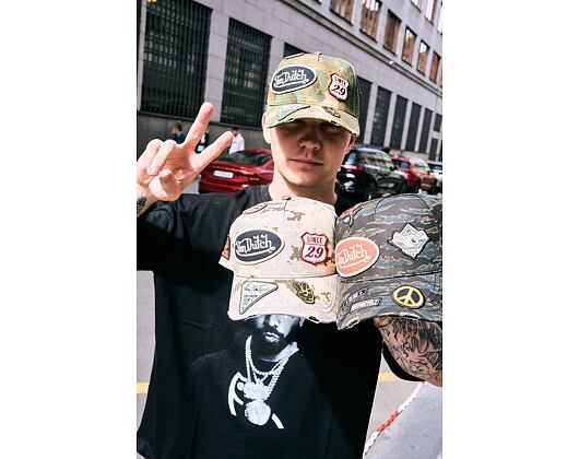 Cap Von Dutch - Motorcycle Club Camo Patches Baseball - Black Tiger Camo