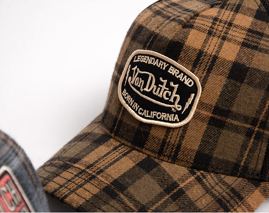 Cap Von Dutch - Baseball - Checkered Patch - Brown