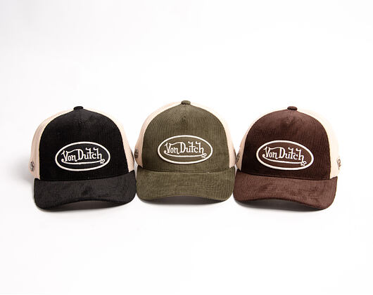 Cap Von Dutch - Corduroy Oval Patch Premium Baseball - Black / Cream