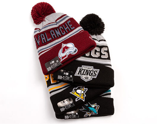 Beanie New Era - NHL Evergreen Wordmark Pom Medium Knit - Colorado Avalanche - Team Color